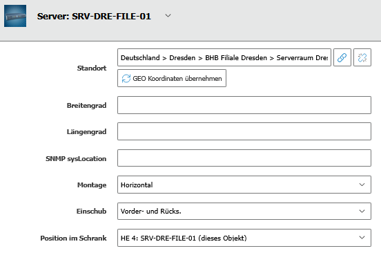 Die Standort-Kategorie